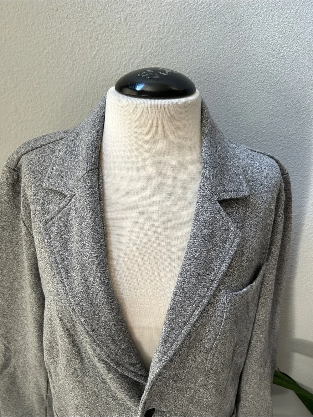 Lucky Brand Heather Gray Knit Blazer M